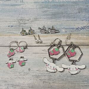 Sanrio Cinnamoroll Strawberry Earrings.